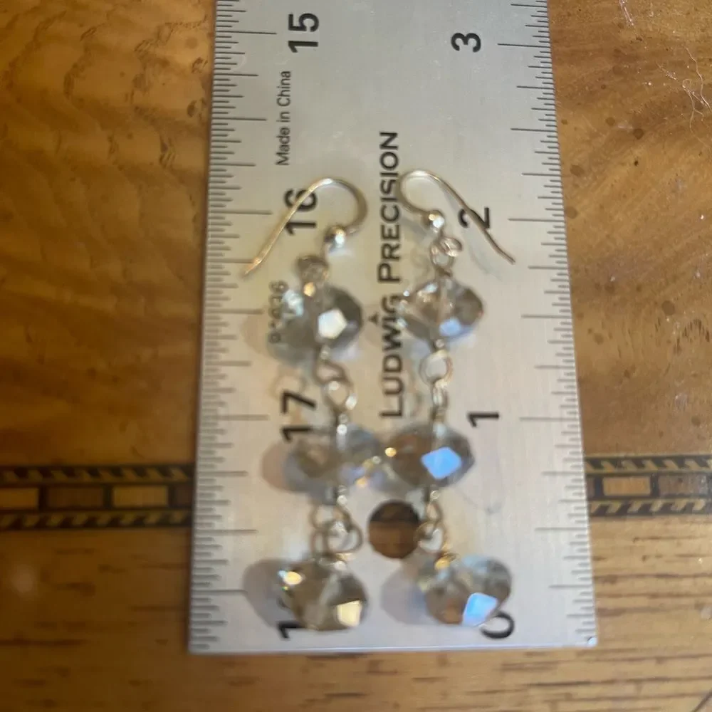 THREE DROP Opaque Faceted Earrings!